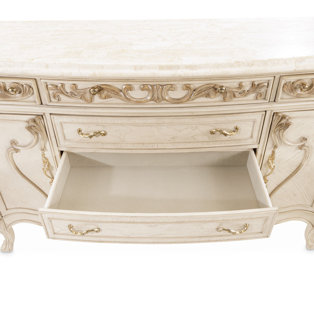 Michael Amini Platine De Royale Champagne Sideboard