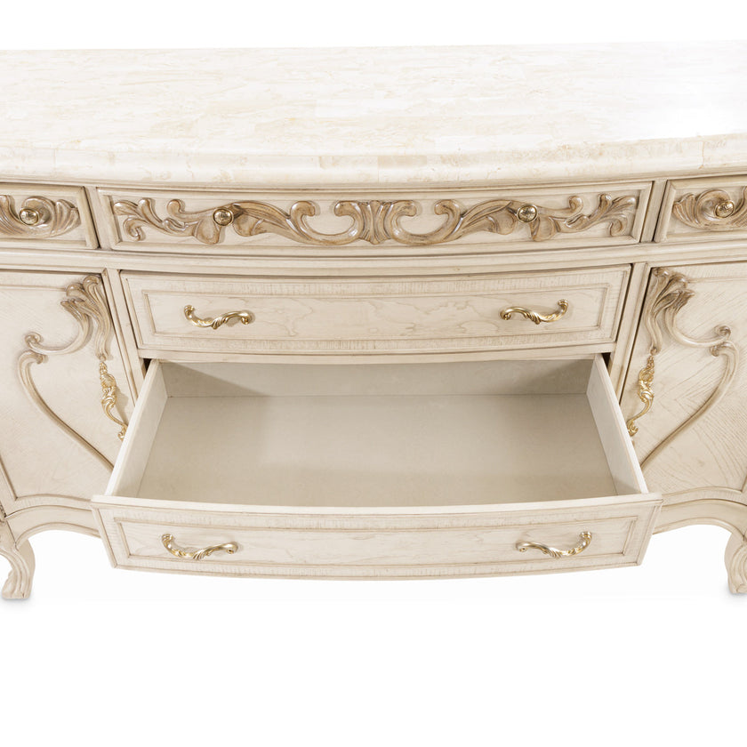 Michael Amini Platine De Royale Champagne Sideboard