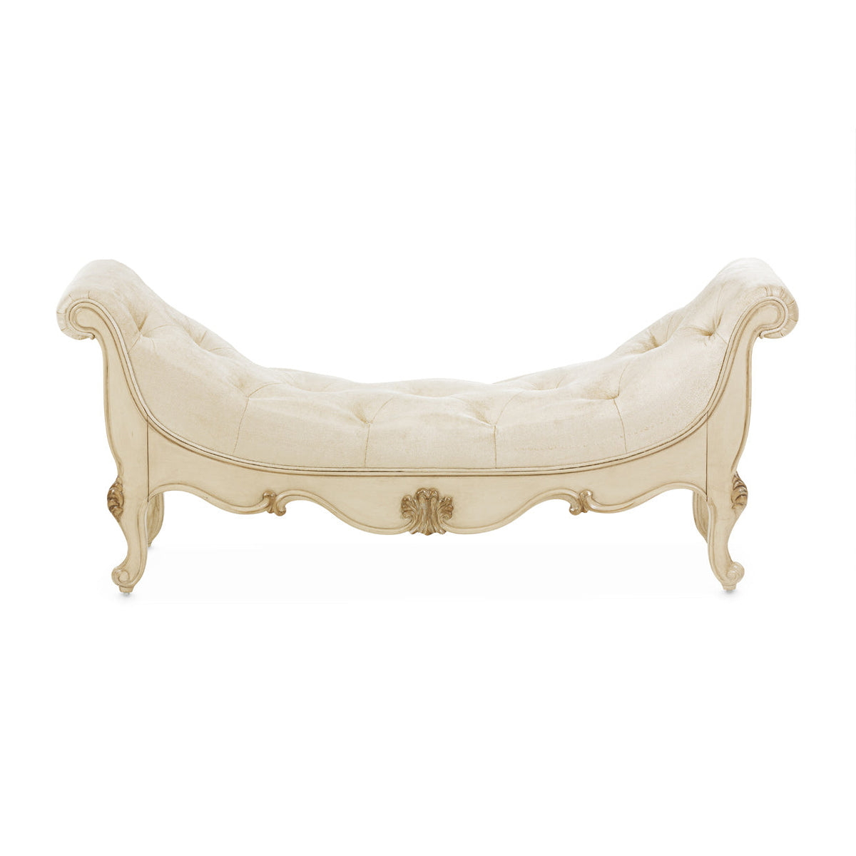 Michael Amini Platine De Royale Champagne Non-Storage Bed Bench