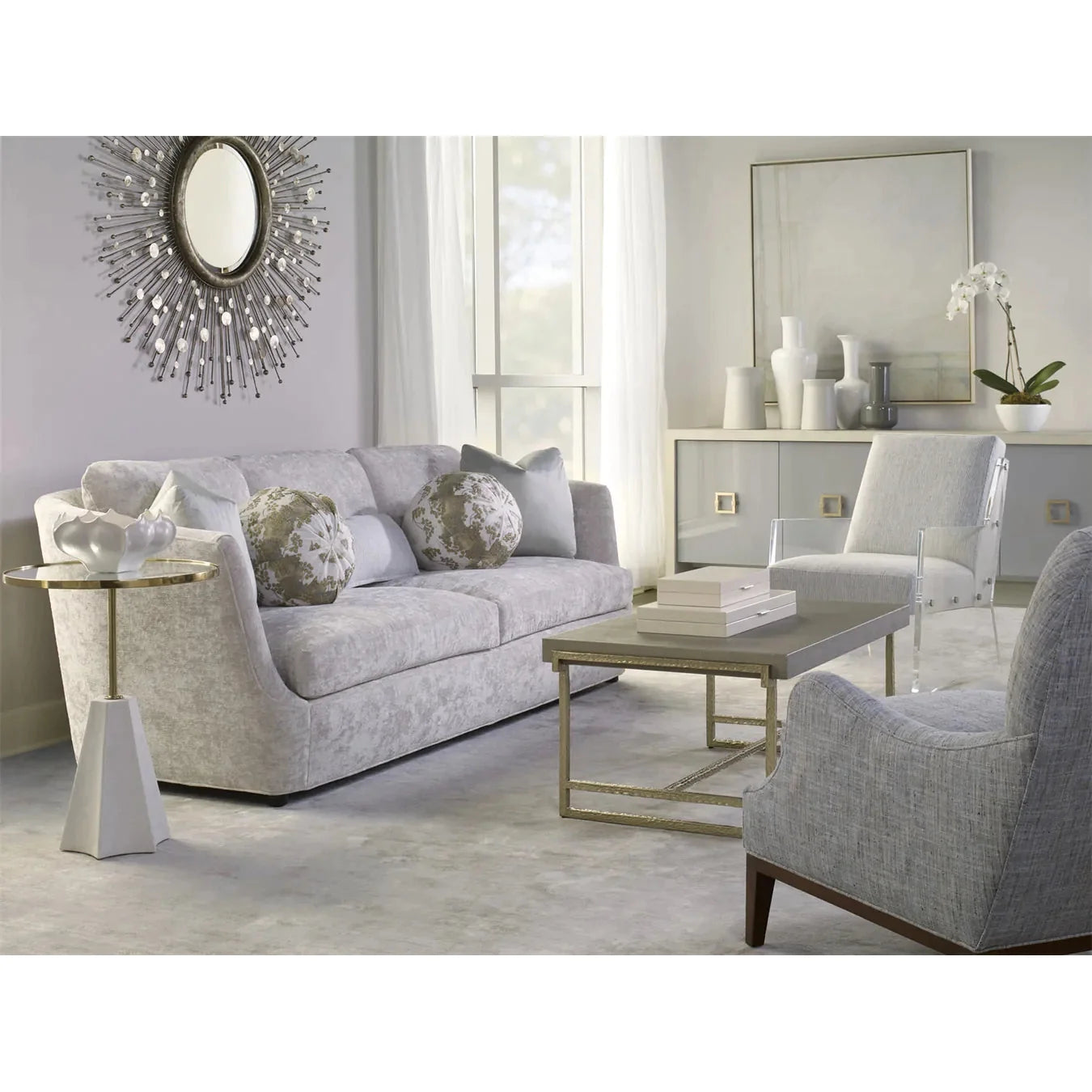 Century Furniture Grand Tour Silver Antique Mirror