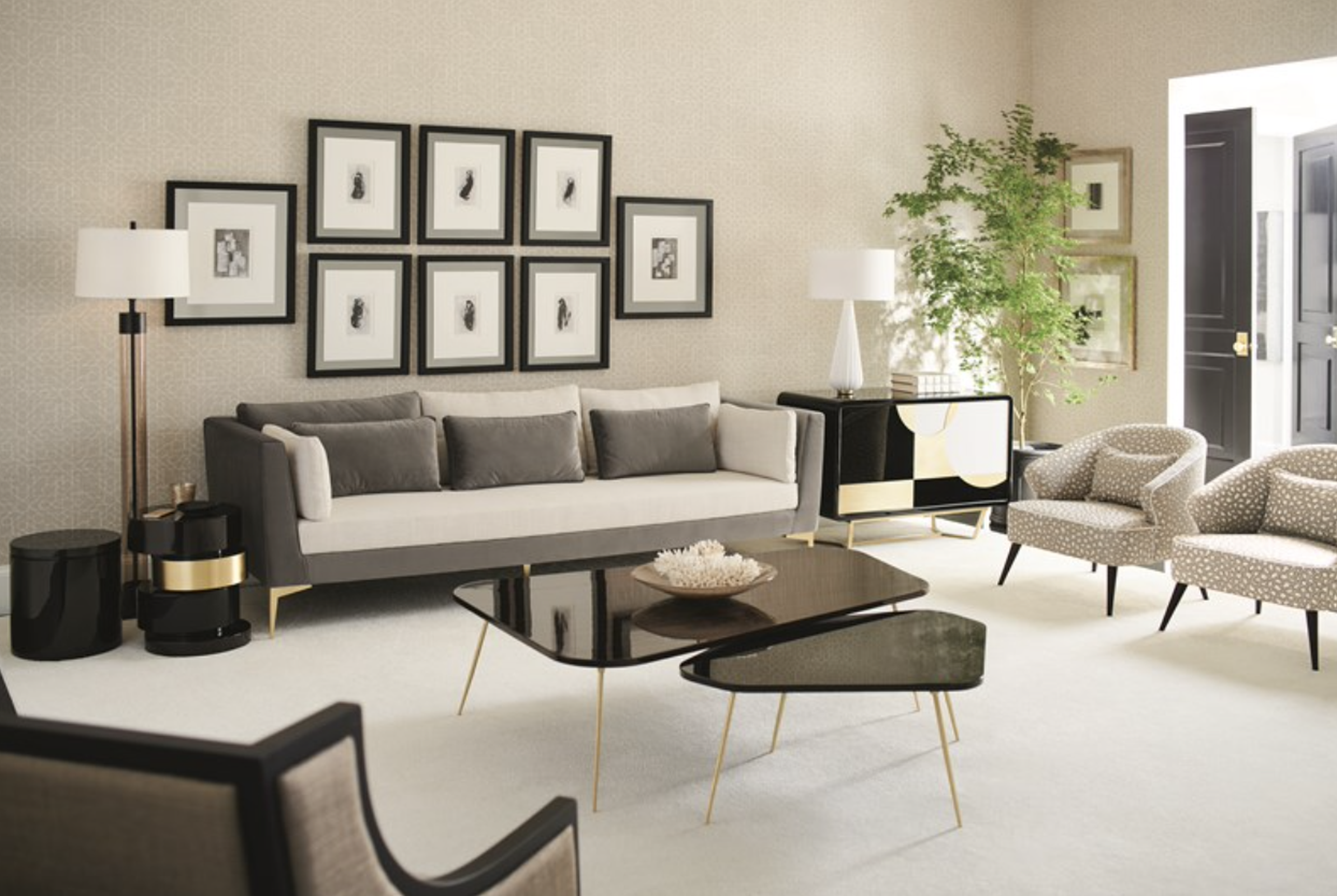 Caracole Geo Modern Cocktail Table - Set of 2 Open Box Item