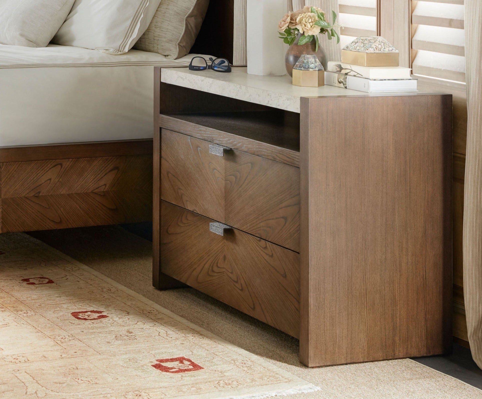 Theodore Alexander Catalina Two Drawer Nightstand