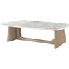 Theodore Alexander Repose Wooden Coffee Table Marble Top