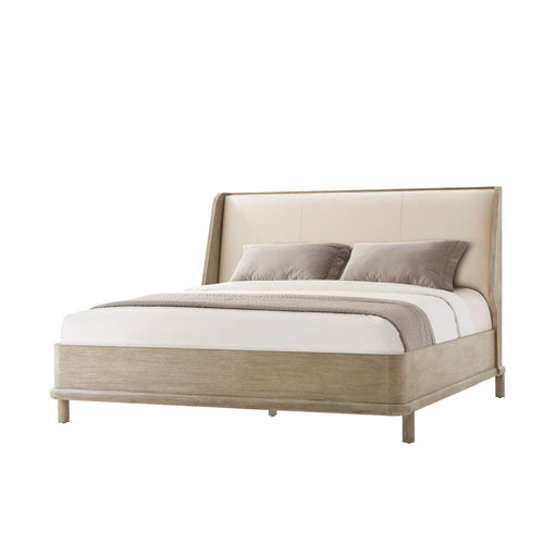 Theodore Alexander Repose Wooden with Upholstered Headboard Bed