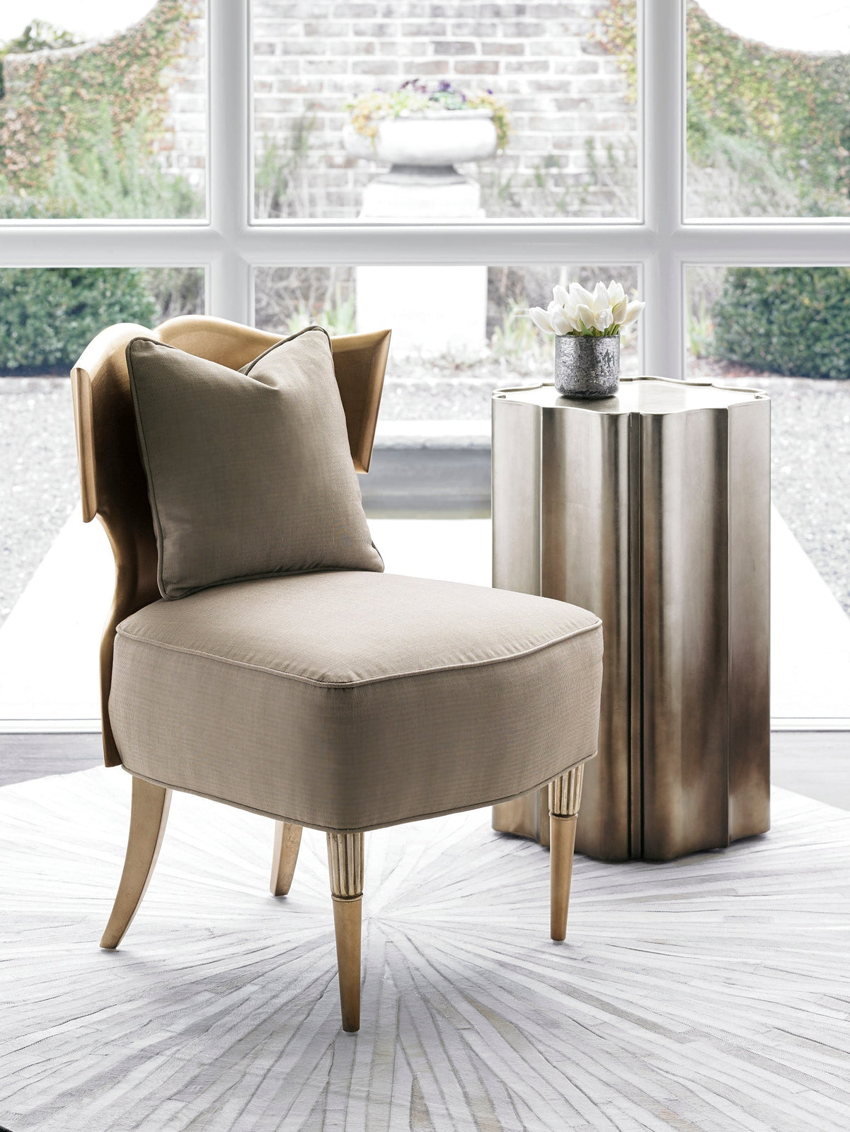 Caracole Gold Is Up Side Table INV