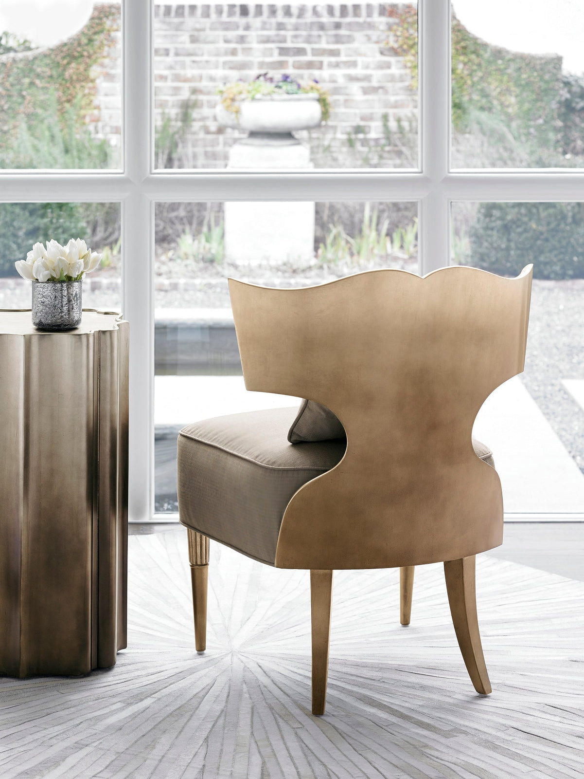Caracole Gold Is Up Side Table INV