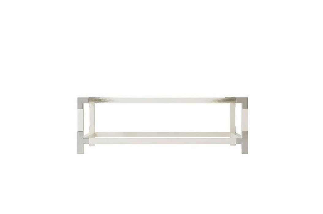 Theodore Alexander Cutting Edge Longhorn White Cocktail Table