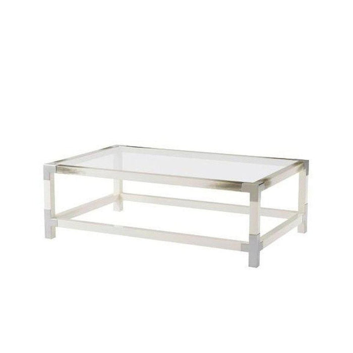 Theodore Alexander Cutting Edge Longhorn White Cocktail Table