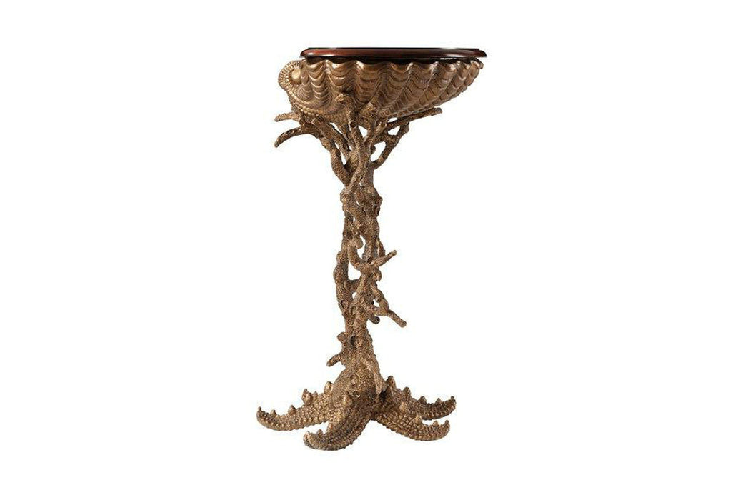 Theodore Alexander Gilt Grotto Side Table