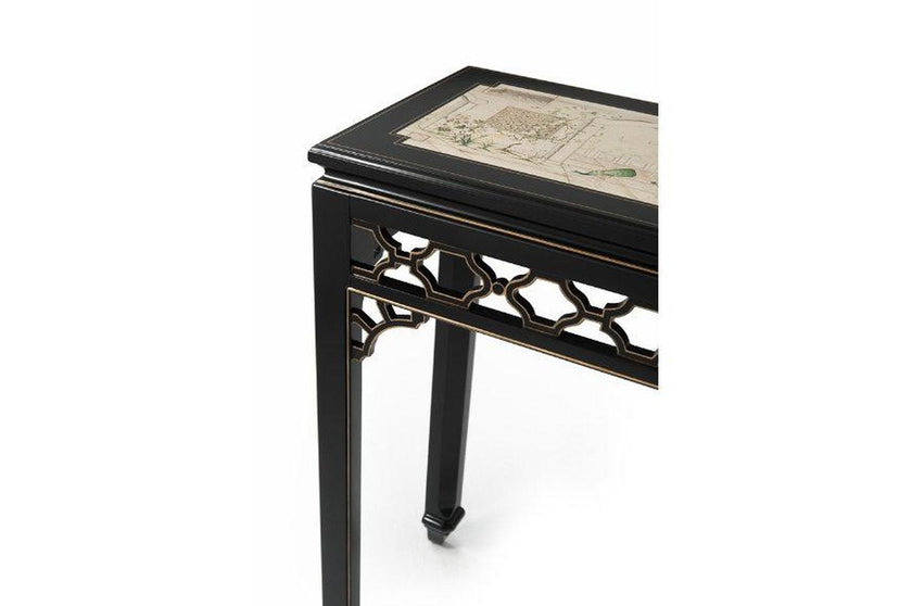 Theodore Alexander Long Hall Chinoiserie Console Table