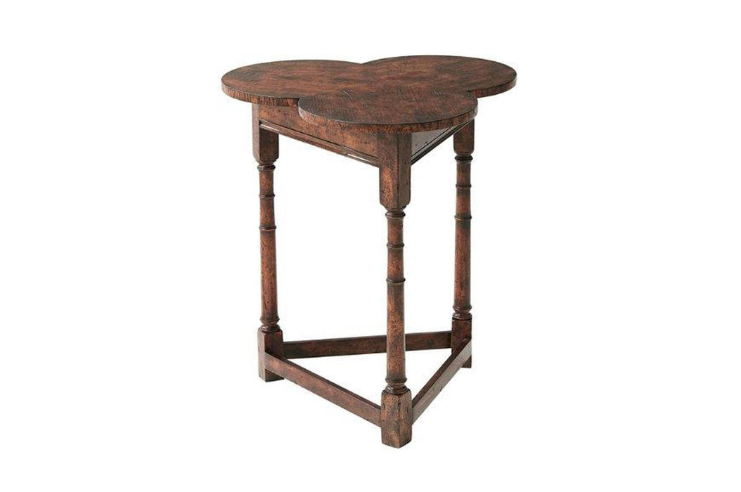 Theodore Alexander Oak Clover Accent Table