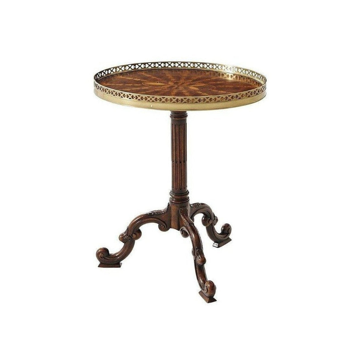 Theodore Alexander Radiating Parquetry Accent Table