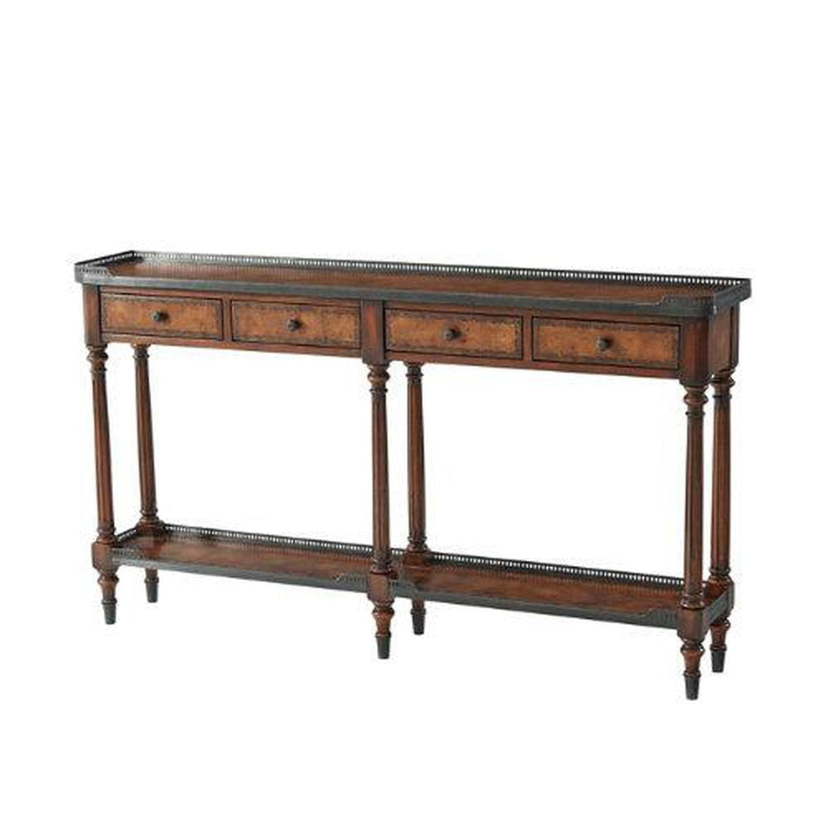 Theodore Alexander The Louis XVI Leather Console Table