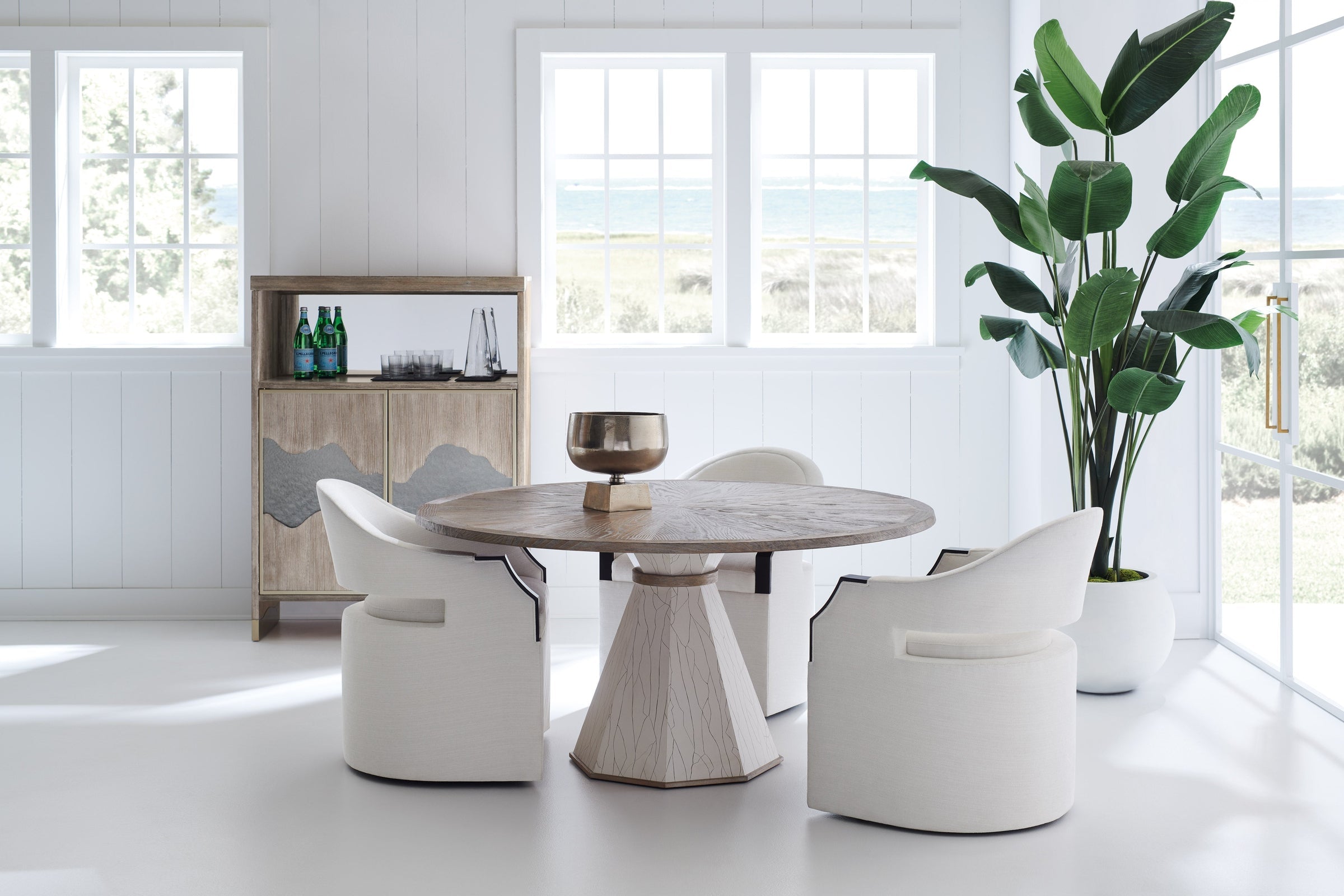 Caracole Upholstery Dinner Roll Chair INV