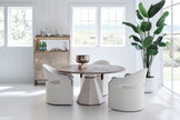Caracole Upholstery Dinner Roll Chair INV