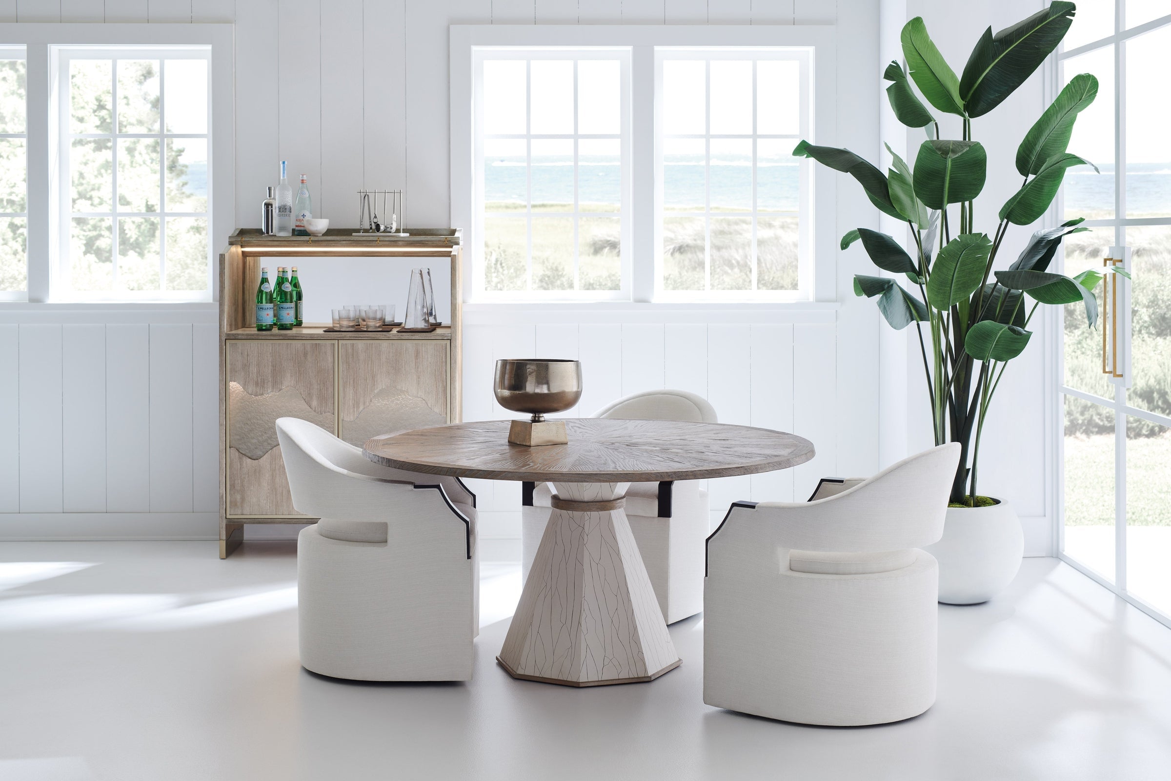 Caracole Upholstery Dinner Roll Chair INV