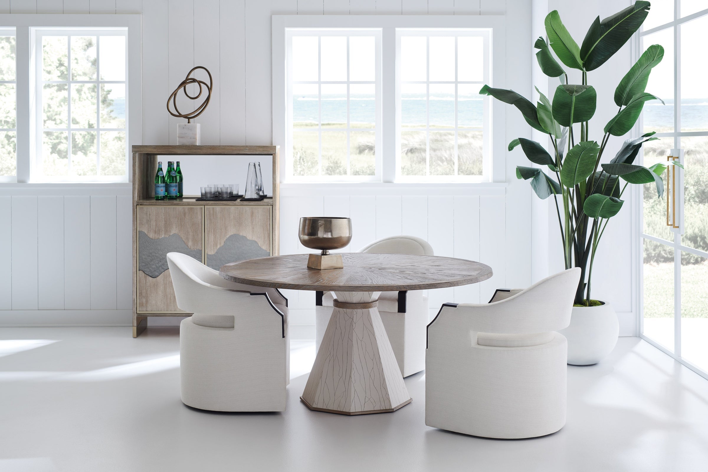 Caracole Upholstery Dinner Roll Chair INV