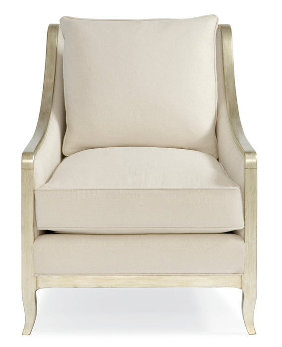 Caracole Upholstery Social Butterfly Silver Accent Chair