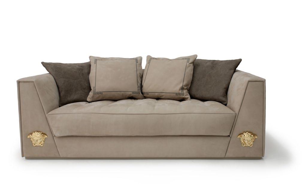 Versace Home Via Gesu 2 Seater Leather Sofa