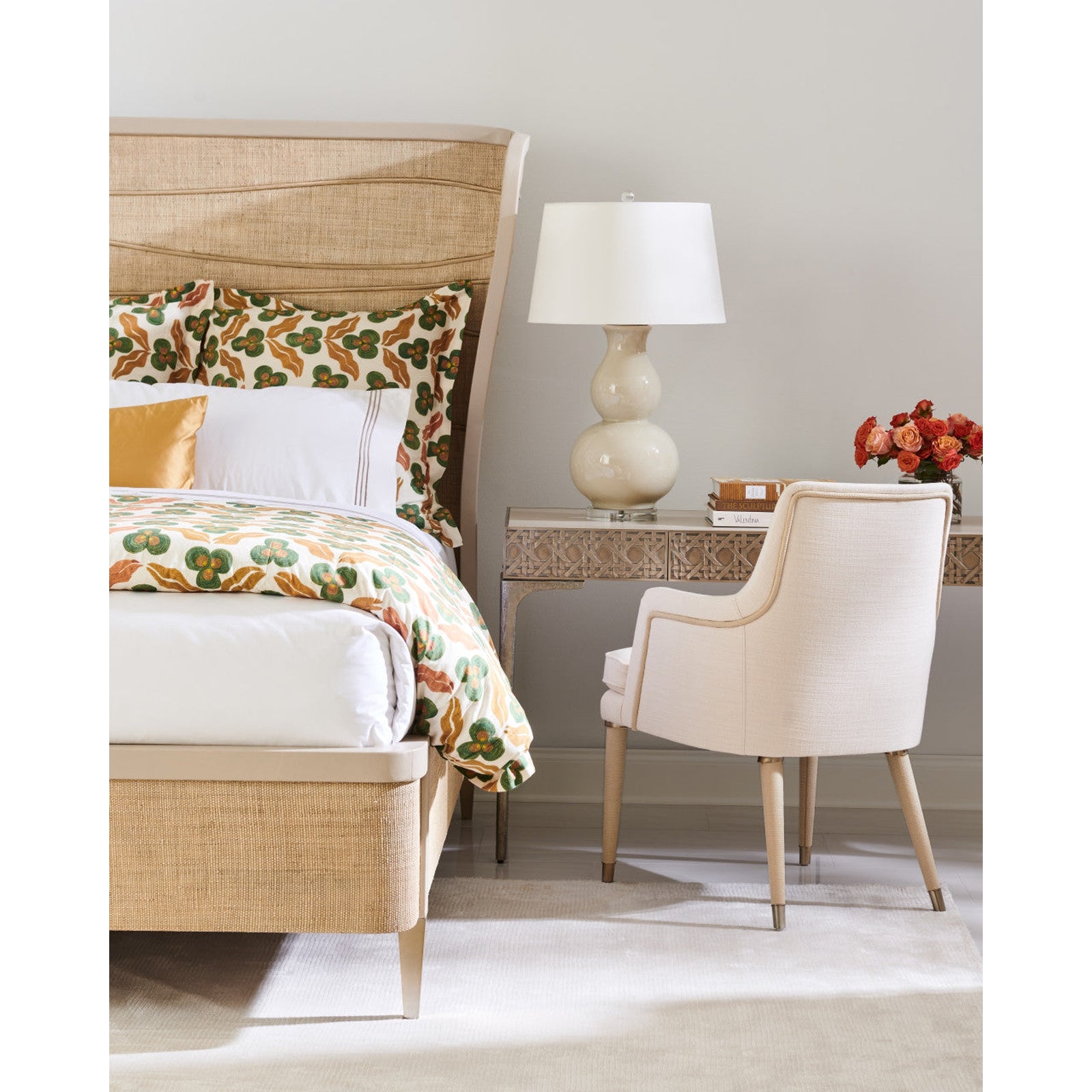 Jonathan Charles Seiche Woven Wing Wave Bed