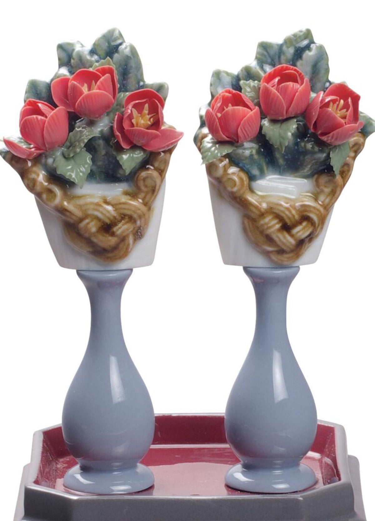 Lladro Tables for Sweets and Peach Flowers Figurine