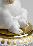 Lladro Bansuri Ganesha Figurine Golden Lustre