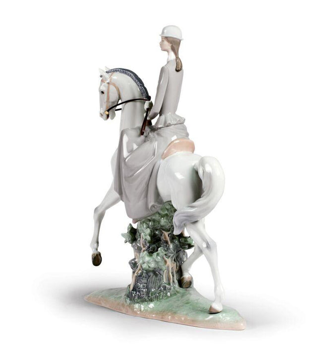 Lladro Woman on Horse Figurine