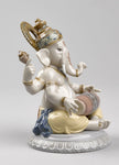 Lladro Mridangam Ganesha Figurine