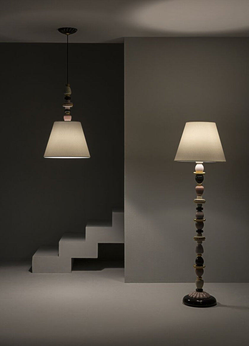 Lladro Firefly Ceiling Lamp Pink and Golden Luster (US)