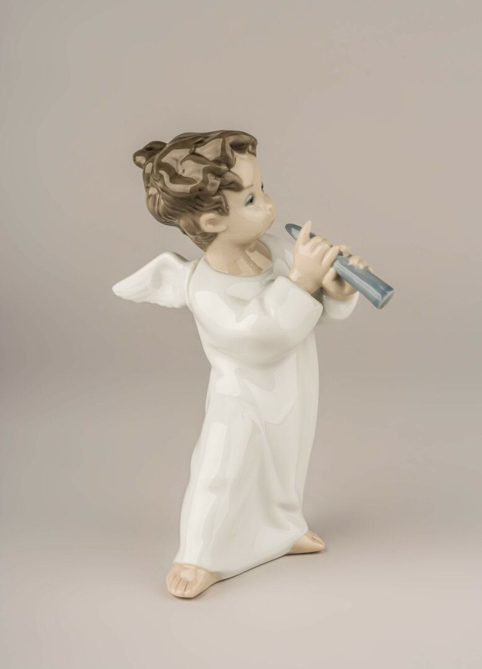 Lladro Angel with Flute Figurine