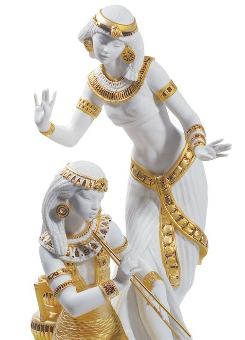 Lladro Dancers from The Nile Figurine Golden Lustre Limited Edition