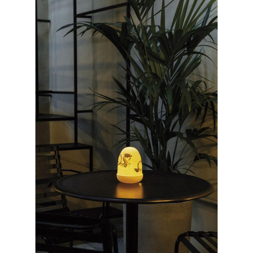 Lladro Dragons Dome Table Lamp