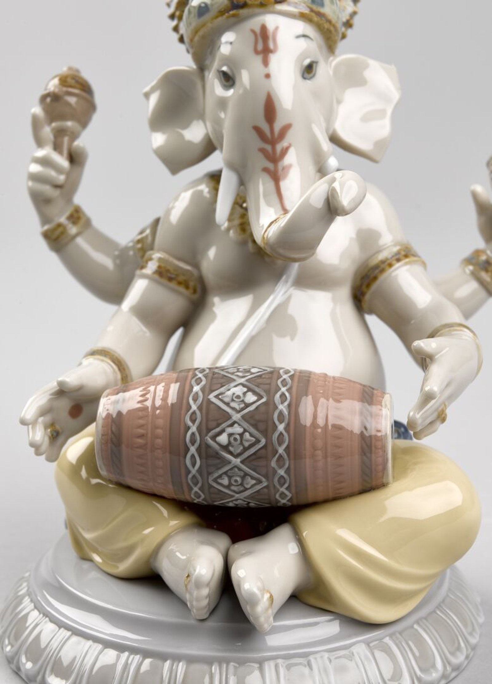Lladro Mridangam Ganesha Figurine