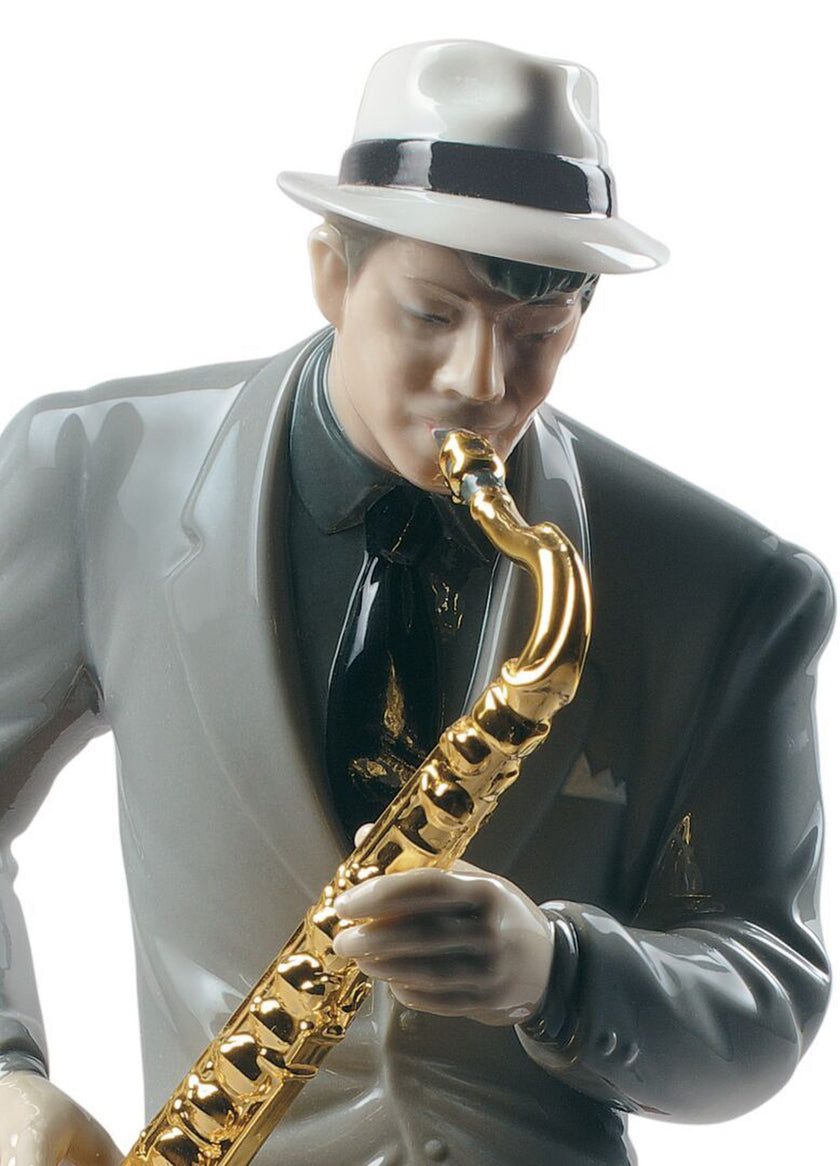 Lladro Jazz Saxophonist Figurine