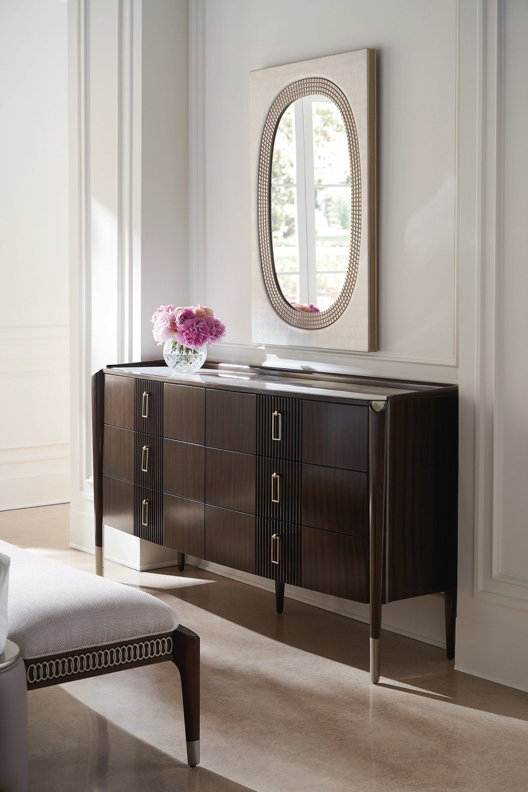 Caracole Compositions Oxford Oval Mirror INV
