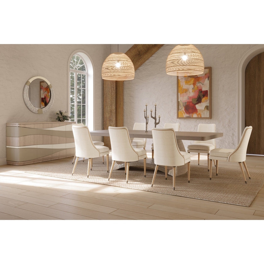 Jonathan Charles Swell Danish Cord Dining Table
