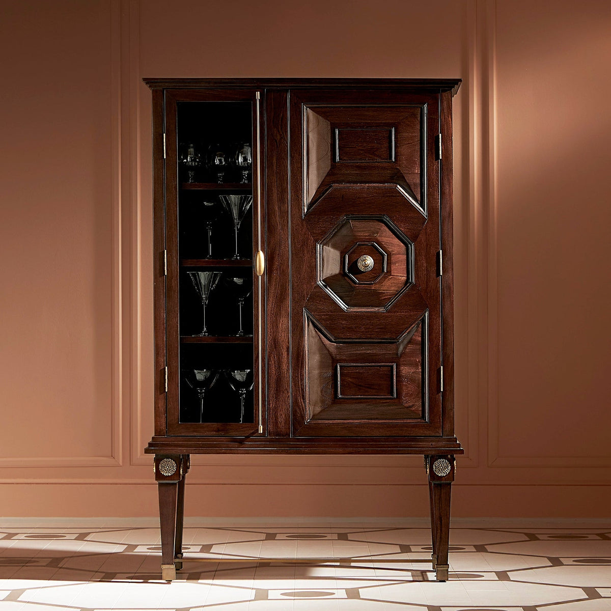 Maitland Smith Art Bar Cabinet