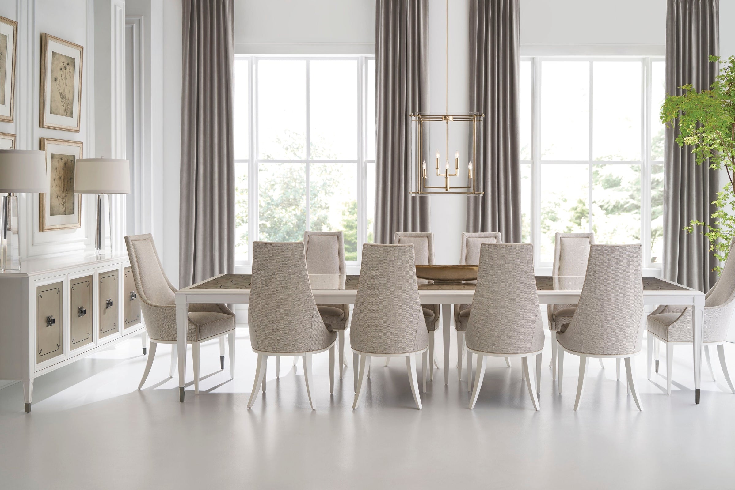 Caracole Classic Lattice Gather Dining Table Clearance