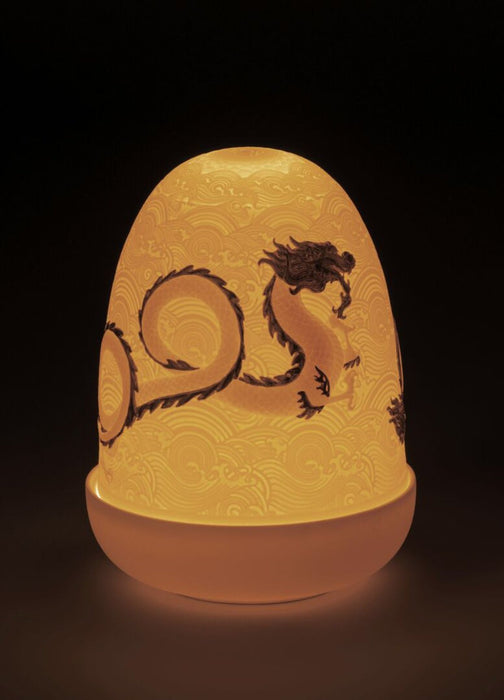 Lladro Dragons Dome Table Lamp