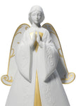 Lladro Praying Cantata Angel Christmas Ornament Golden Lustre
