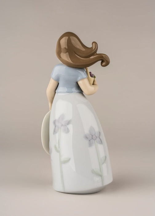 Lladro Little Violet Girl Figurine