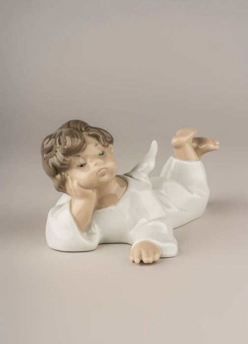 Lladro Angel Laying Down Figurine