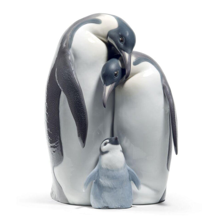 Lladro Penguin Family Figurine