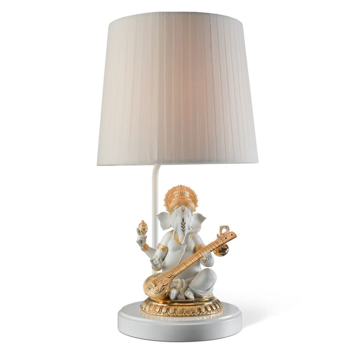 Lladro Veena Ganesha Table Lamp Golden Luster (US)