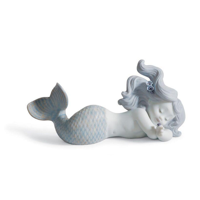 Lladro Day Dreaming at Sea Mermaid Figurine