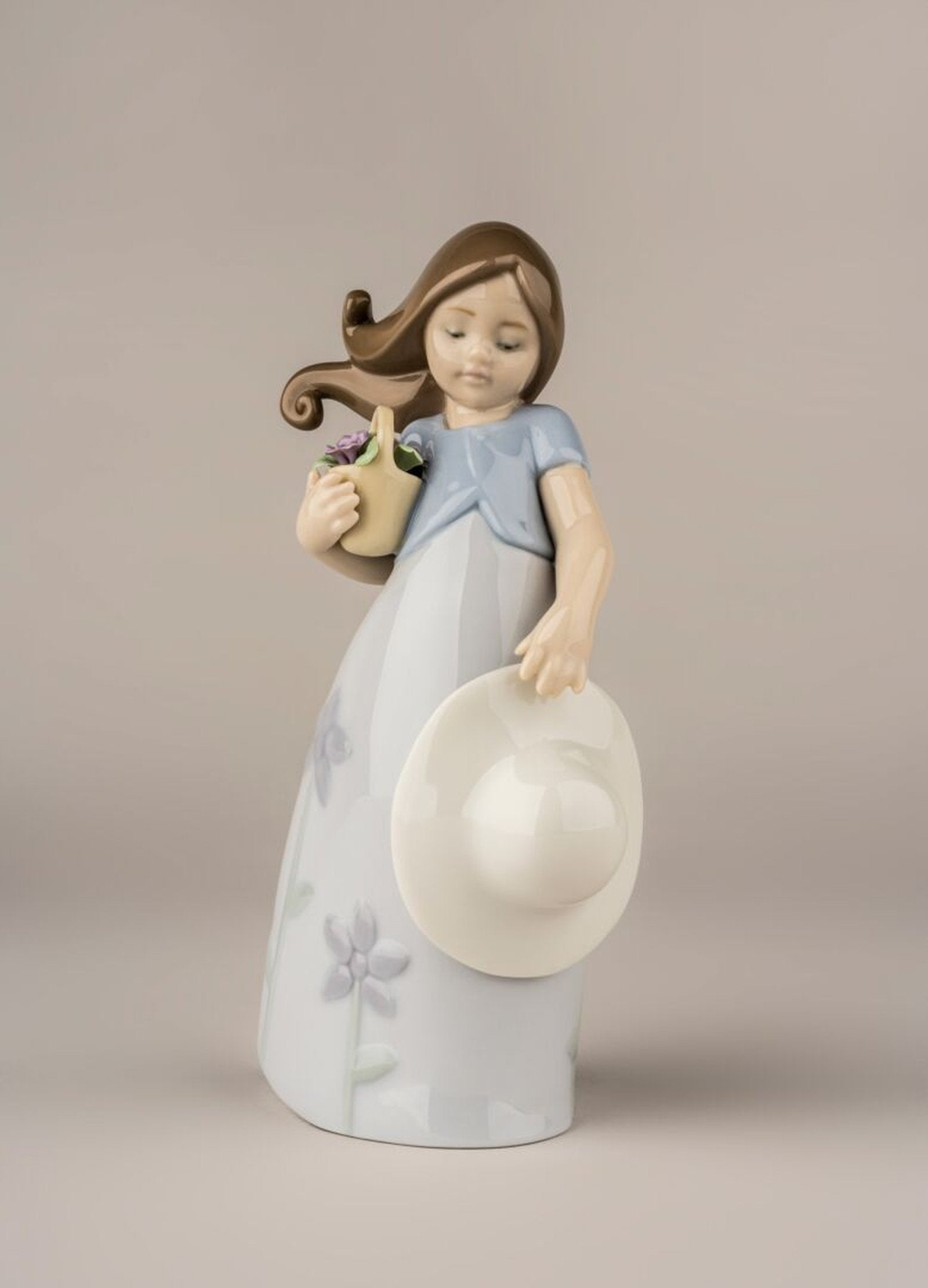 Lladro Little Violet Girl Figurine