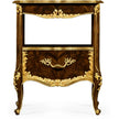 Jonathan Charles Mahogany & Gilded Nightstand