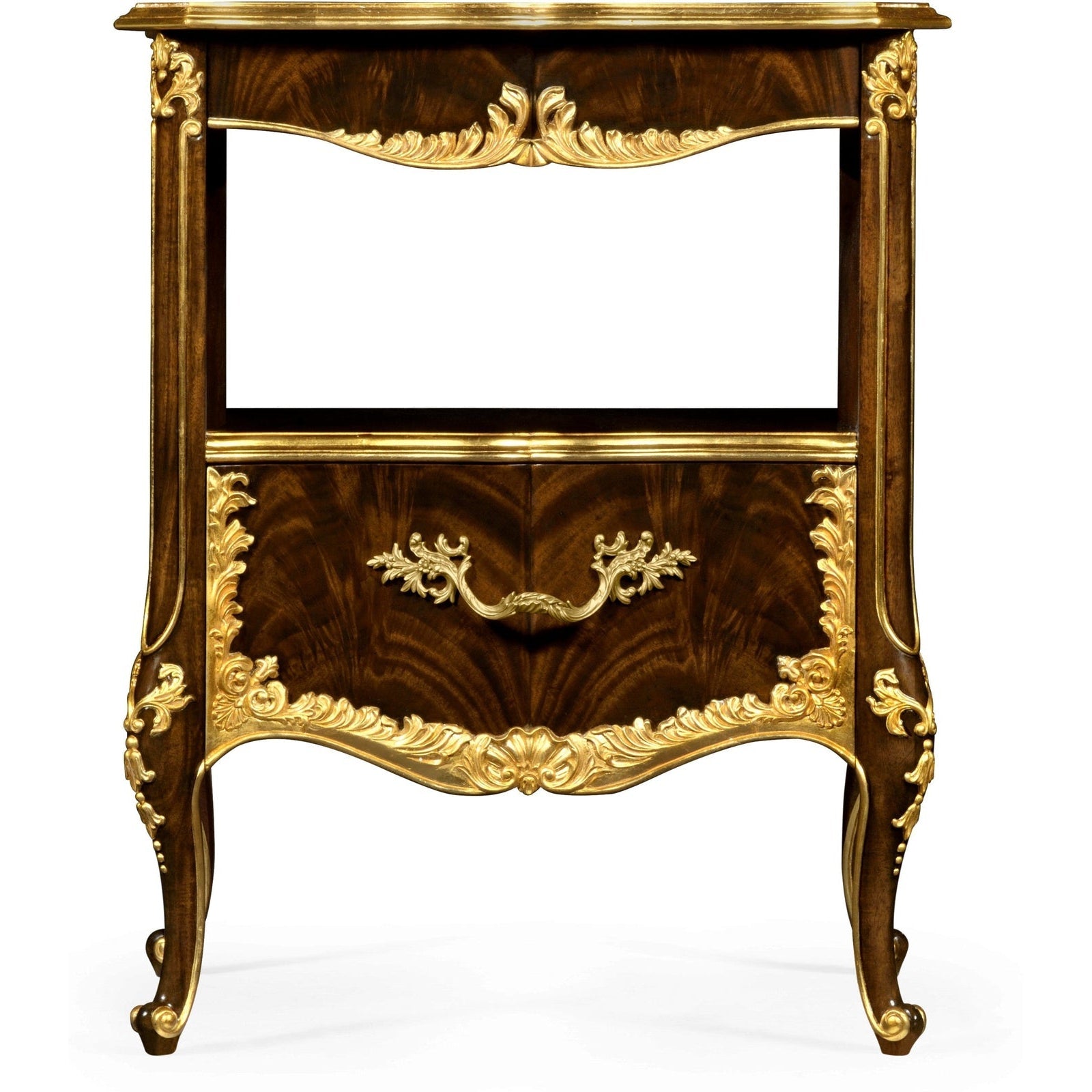 Jonathan Charles Mahogany & Gilded Nightstand