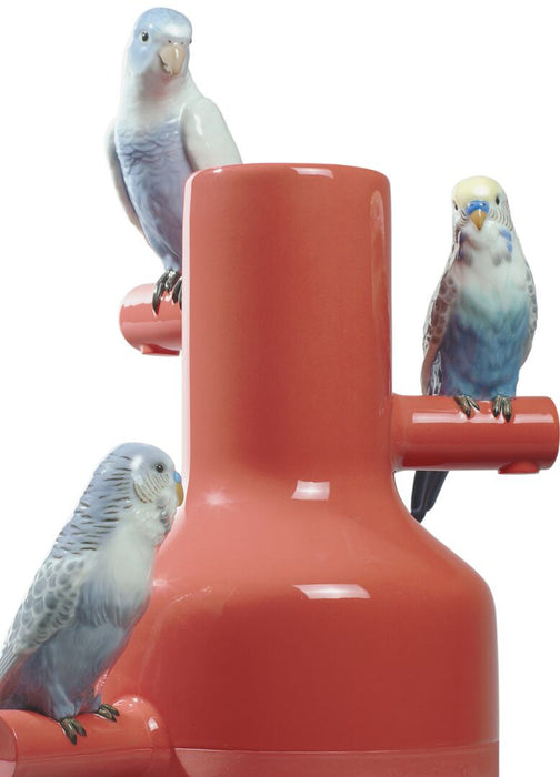 Lladro Parrot Parade Vase