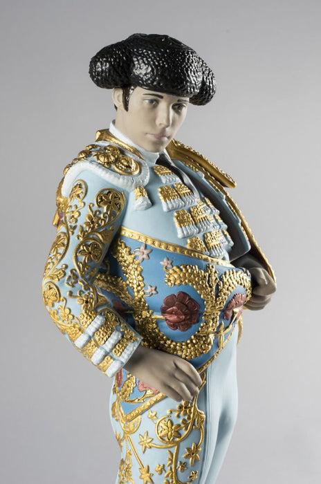 Lladro Bullfighter Figurine Blue Limited Edition